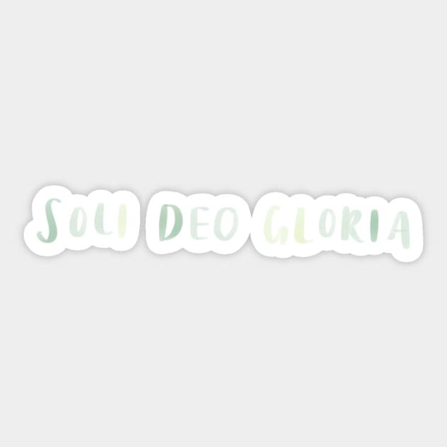 soli deo gloria (glory to God alone) Sticker by weloveart